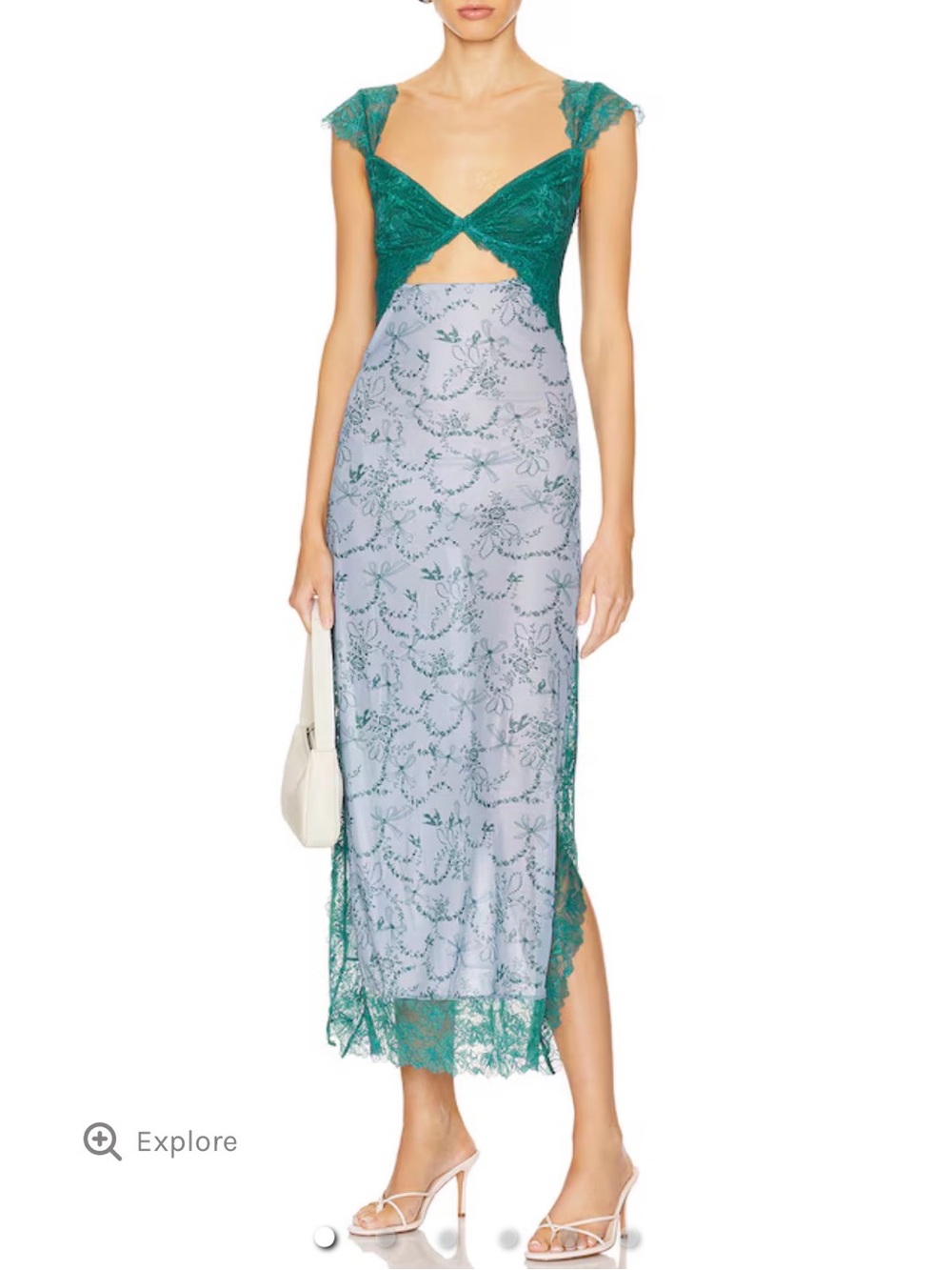 Free People Intimately Suddenly Fine Maxi  Slip Dress in Blue Ribbon